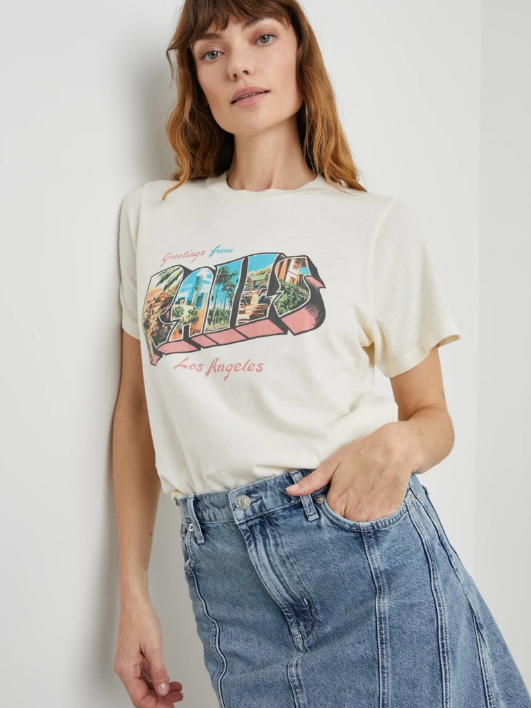 Nwt Rails Boyfriend T-Shirt Rails La Postcard, Size Xs
